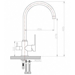 Смеситель ZorG ZR 317 YF-33 ХРОМ